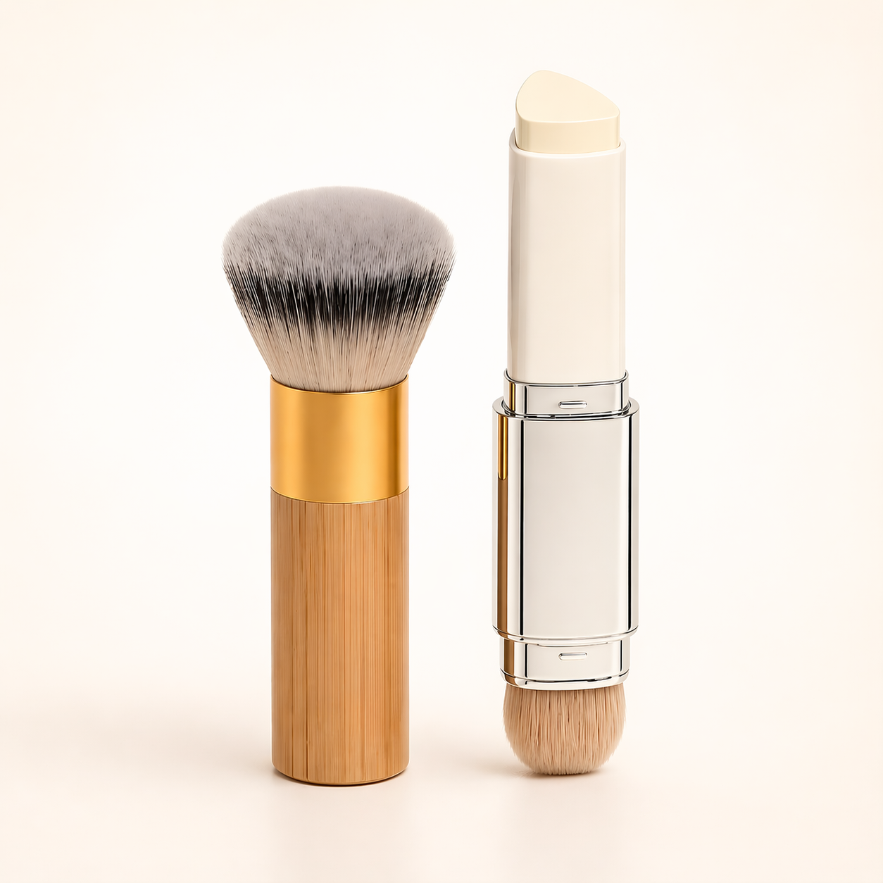 Warm Nude Essentials - concealer & powder brush bundle