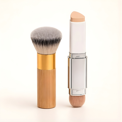 Warm Nude Essentials - concealer & powder brush bundle